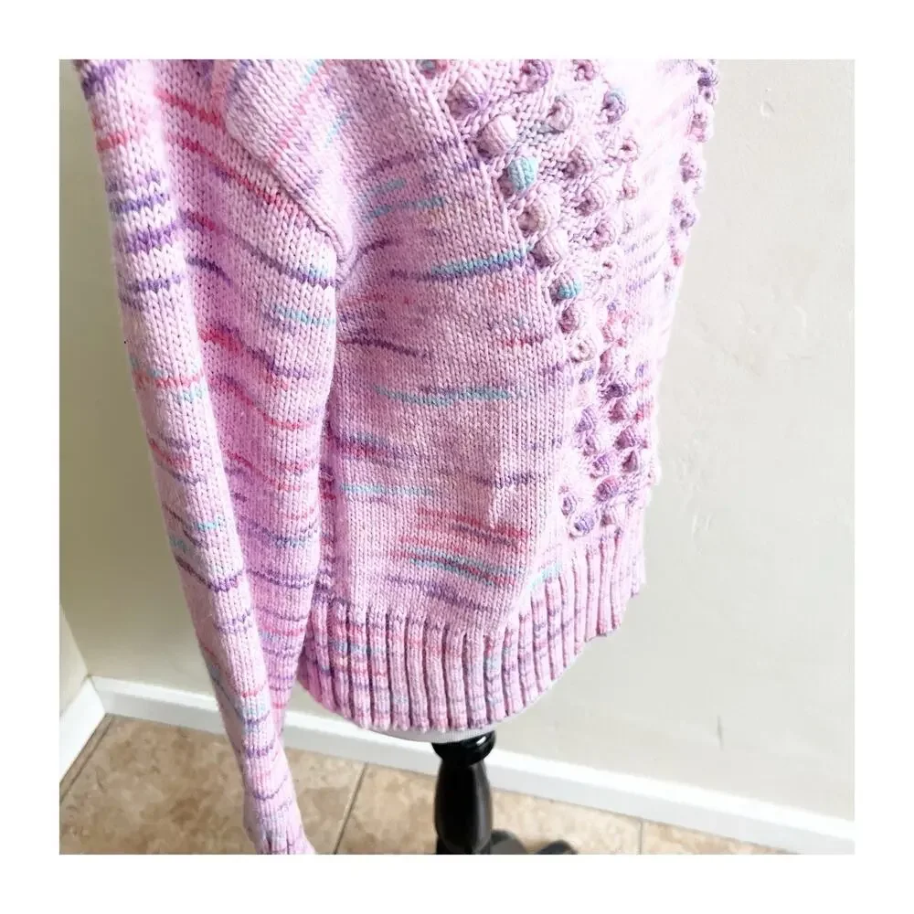 Talbots Space Dye Chunky Knit Sweater Size Small NWT Chevron Stitch Mock Neck